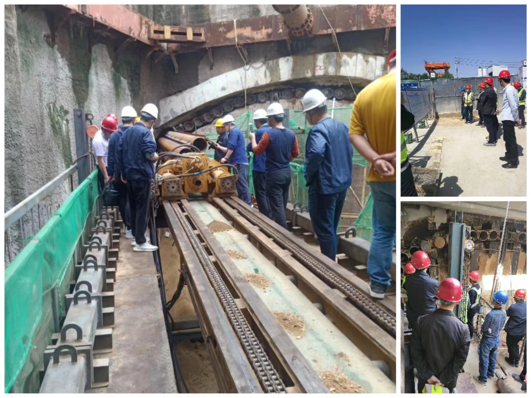 各界领导参观青岛地铁1号线锁扣管幕施工(图1)